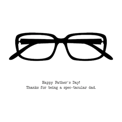 Printable Fathers Day Cards Spectacles Spectacular Dad