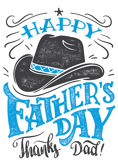 Printable Fathers Day Cards Thanks Dad Hat