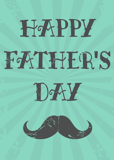 Printable Fathers Day Cards Vintage Mustache