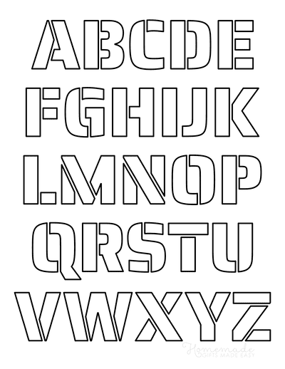 2 Inch Free Printable Stencil Letters - Stencil Letters Org