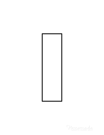 Printable Letter Stencils Block Style Uppercase I