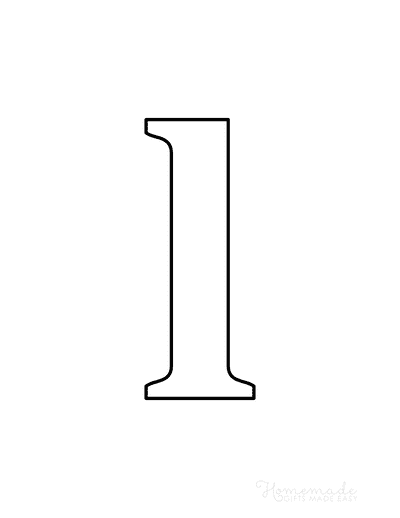 Printable Letter Stencils Classic Style Lowercase L