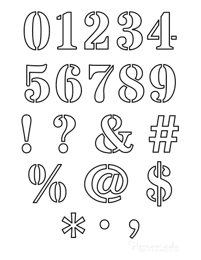 250 Letter & Number Stencils (Free PDF Printables)