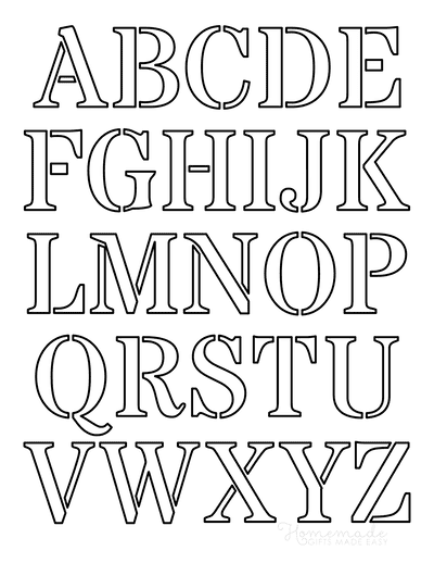 10 Best Free Printable 3 Inch Letter Stencils PDF for Free at Printablee   Free printable alphabet letters, Letter stencils, Alphabet letters to print