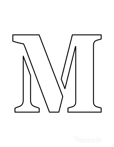 lowercase m stencil  Lowercase a, Alphabet stencils, Free printable letter  stencils