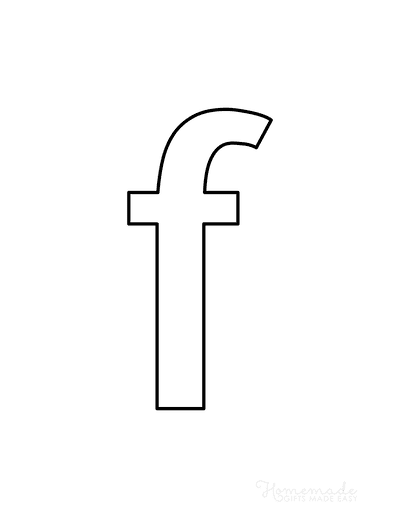 Printable Letter Stencils Narrow Style Lowercase F