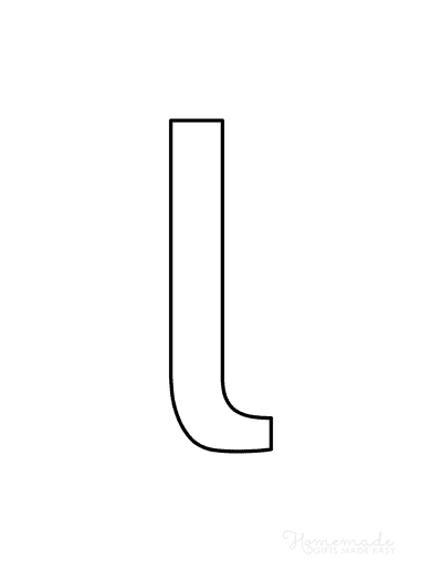 Printable Letter Stencils Narrow Style Lowercase L