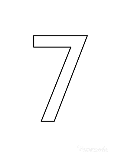 Printable Letter Stencils Narrow Style Number 7