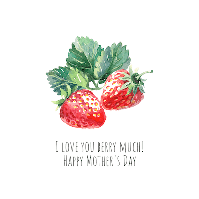 Printable Mothers Day Cards Love You Berry Much