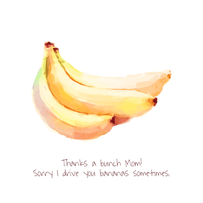Printable Mothers Day Cards Thanks a Bunch Bananas