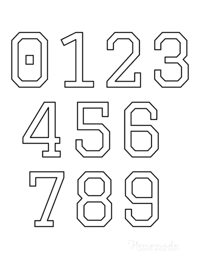 Free Printable Number Stencils