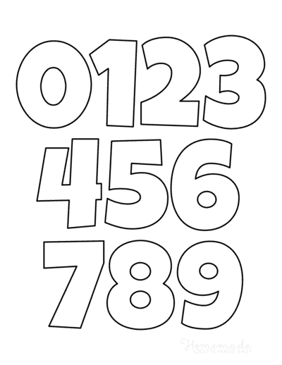 Bubble Numbers One Two Three Four Five Six Seven Eight Nine Zero