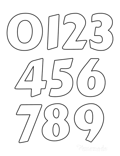 Printable Numbers Marker Style Small