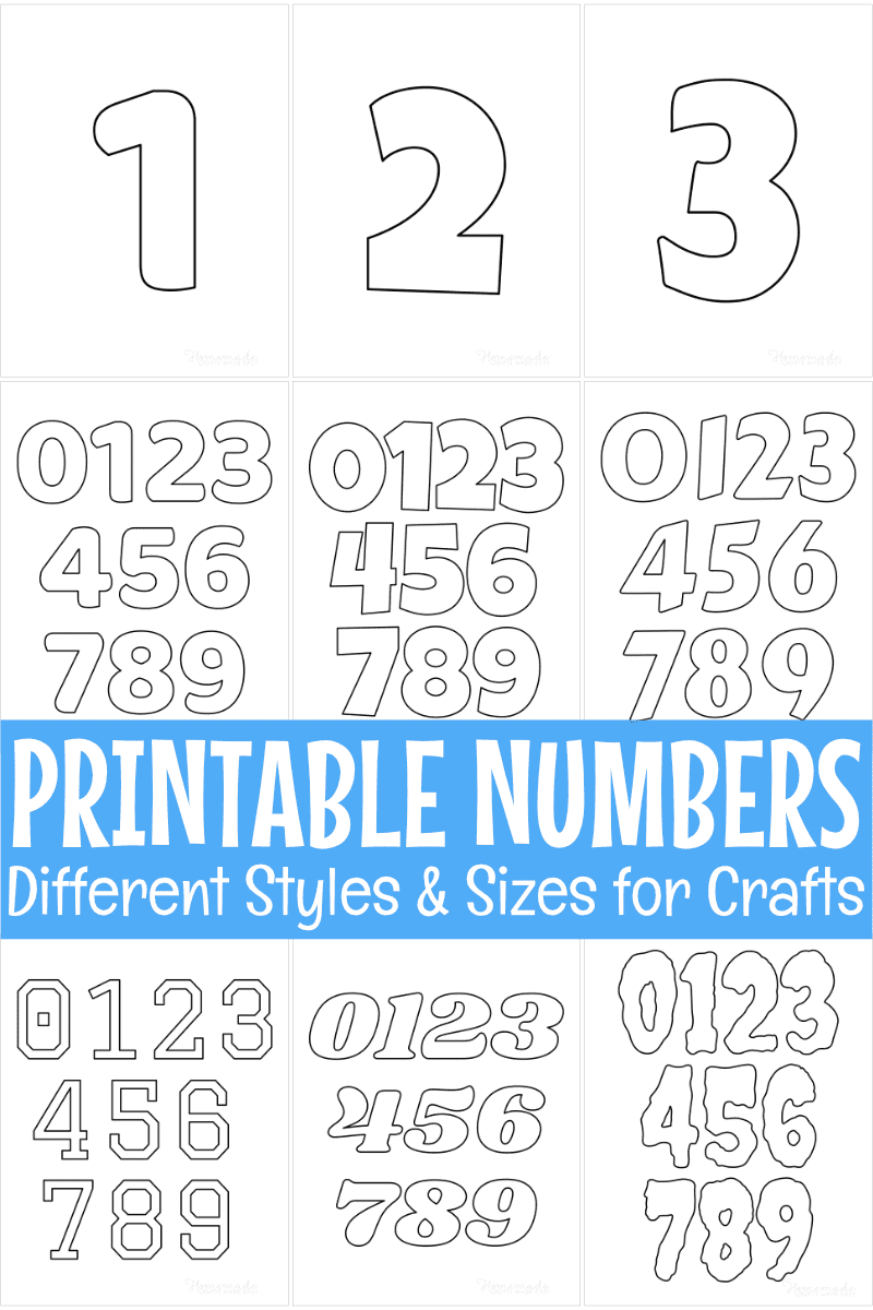 printable numbers montage