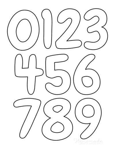 Free Printable Number Stencils