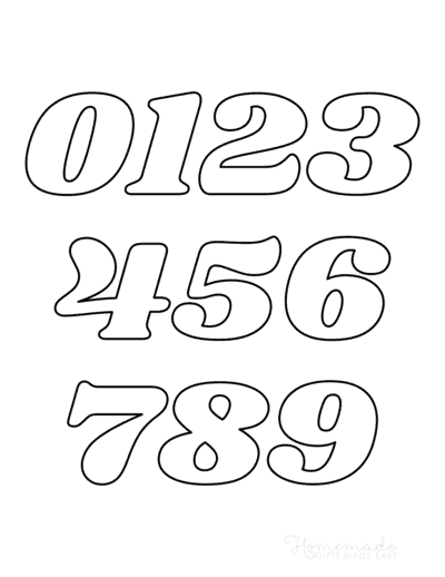 Free Printable Numbers for Crafts