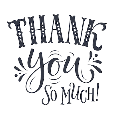 Printable Thank You Cards so Much Black White