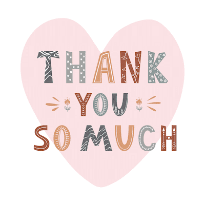 Printable Thank You Cards so Much Pink Heart