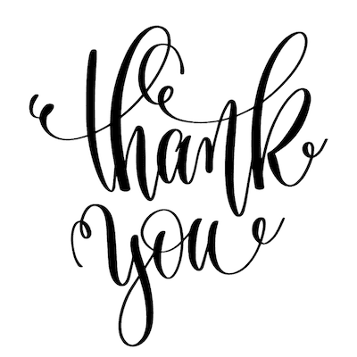 Printable Thank You Cards Swirly Font