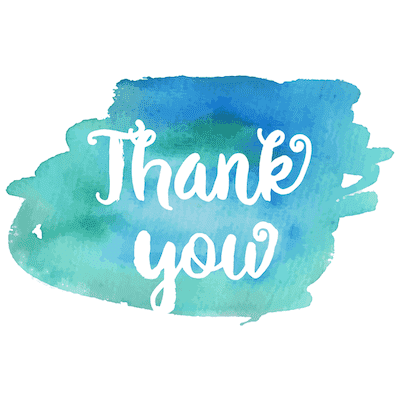 Printable Thank You Cards Watercolor Blue Green