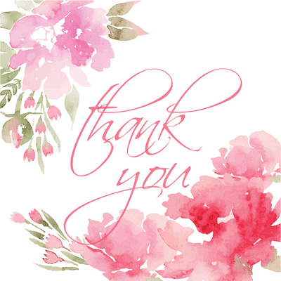 Printable Thank You Cards Watercolor Flowers