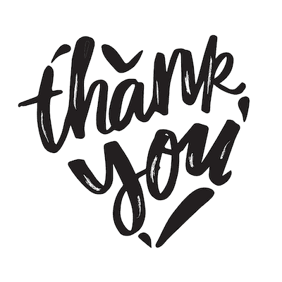 Printable Thank You Cards Word Art Heart