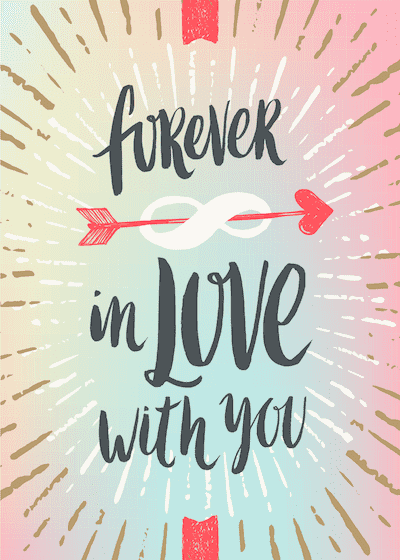 Printable Valentine Cards Forever in Love With You 5x7