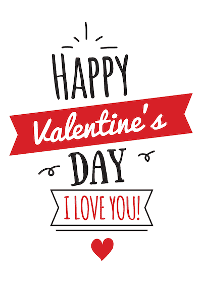 I Love You Gifts for Mom and Dad Valentines Day Card Template