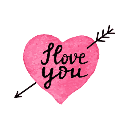 Printable Valentine Cards I Love You Pink Heart Arrow 5x5