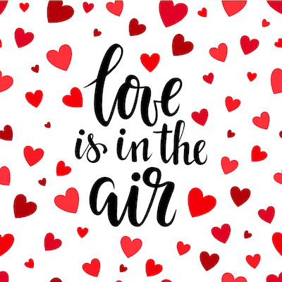 Printable Valentine Cards Love Is in the Air Hearts 5x5
