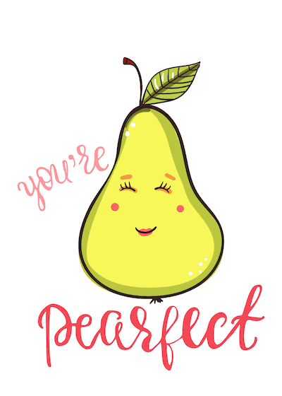 We Make a Great Pear Valentines Card Pun Love Card Funny 