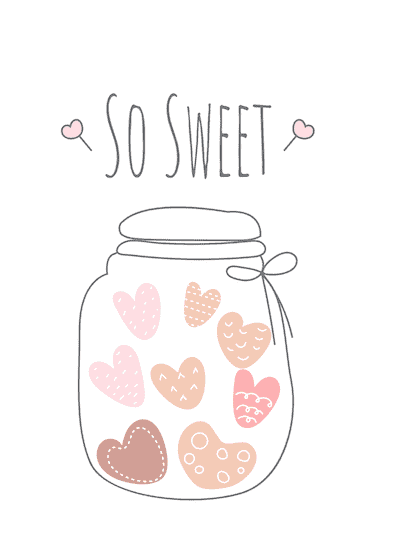 Printable Valentine Cards so Sweet Jar 5x7