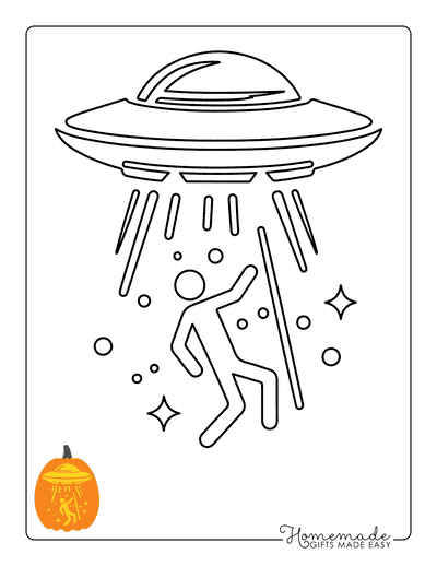 Pumpkin Carving Stencils Alien Abduction