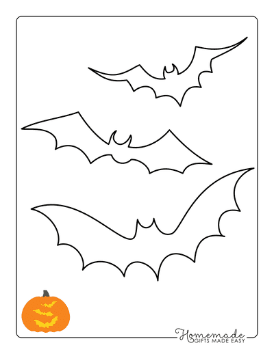 Pumpkin Carving Stencils Flying Bats