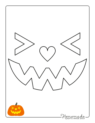 Pumpkin Carving Stencils Jack O Lantern Face 10