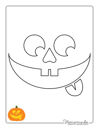 Smiling Pumpkin Face #2 Halloween Pumpkin Carving Craft Stencil 8.5 x – My  Custom Stencils