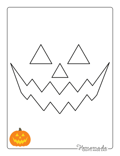 Smiling Pumpkin Face #2 Halloween Pumpkin Carving Craft Stencil 8.5 x – My  Custom Stencils