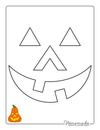 Pumpkin Carving Stencils Jack O Lantern Face 3