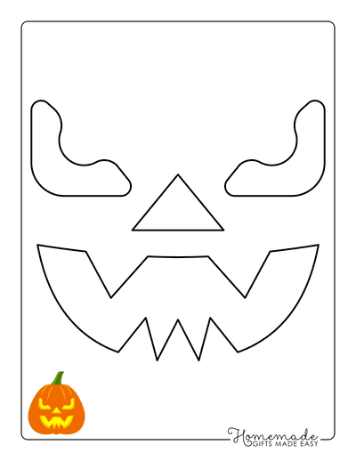 Pumpkin Carving Stencils Jack O Lantern Face 4