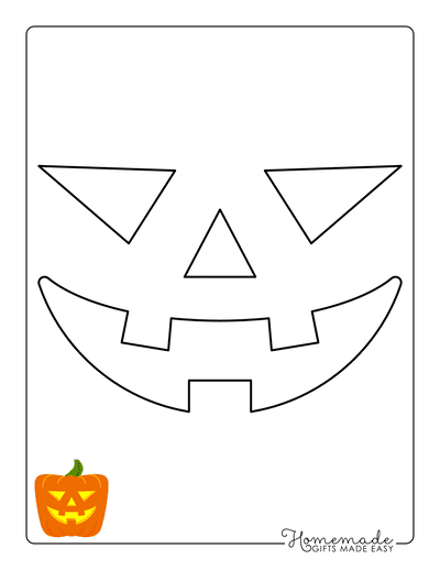 Pumpkin Carving Stencils Jack O Lantern Face 7