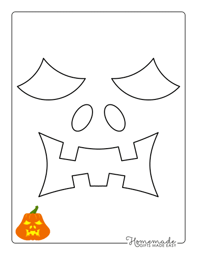 Pumpkin Carving Stencils Jack O Lantern Face 8
