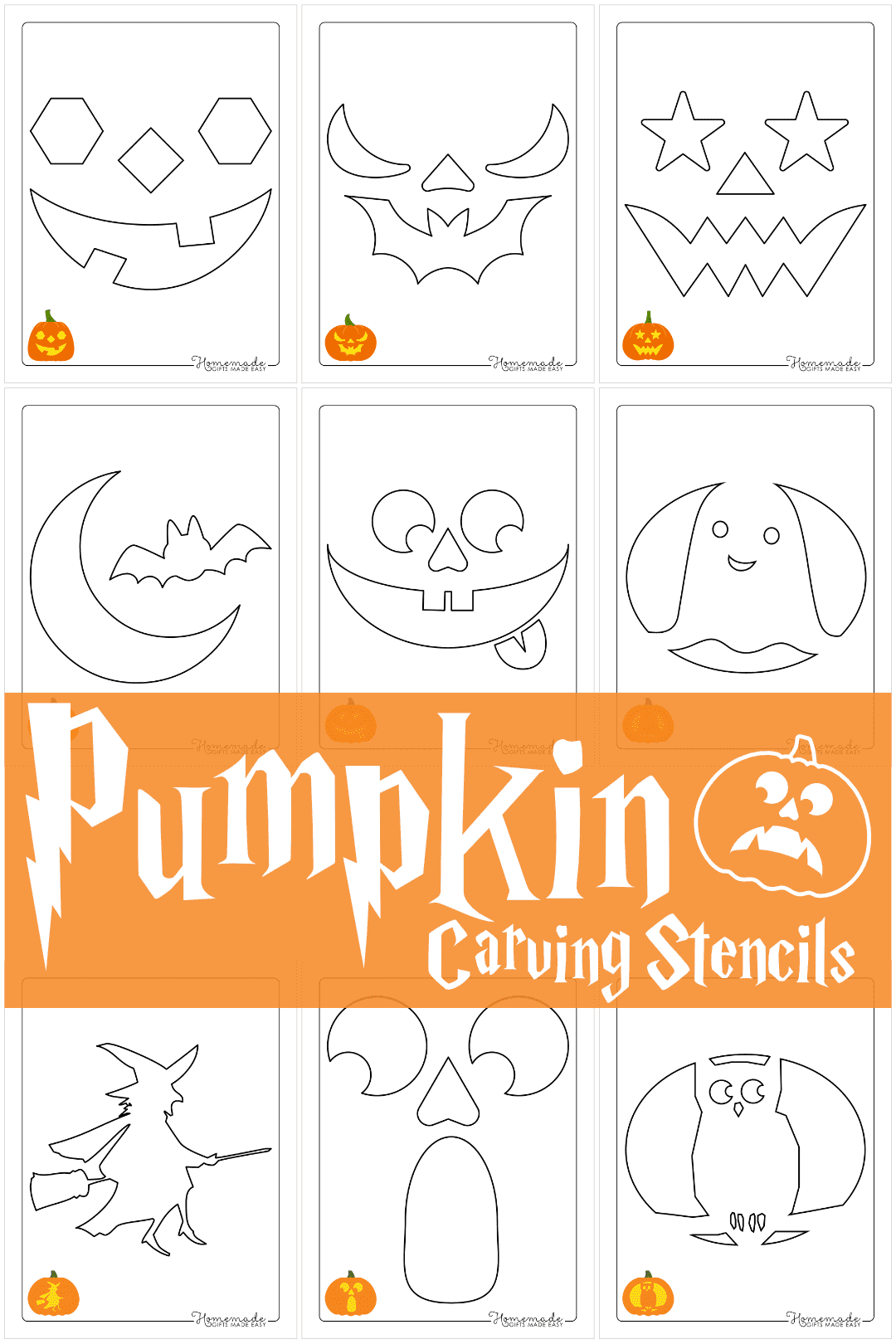 Free Printable Pumpkin Carving Stencils for Halloween - Relationship Hack