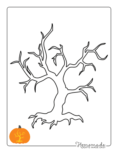 Pumpkin Carving Stencils Tree
