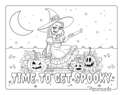 Witches & Pumpkins - Halloween Coloring for Adults (Digital PDF