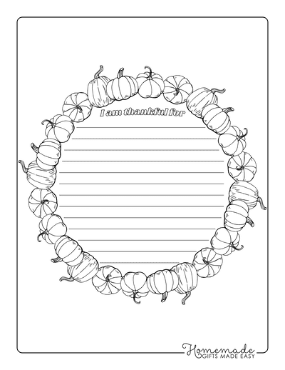 Pumpkin Coloring Pages Pumpkin Wreath Border