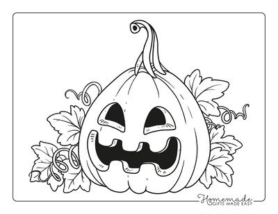 Halloween Jack-o'-Lantern coloring page