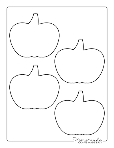 Pumpkin Outline 3 Small Blank