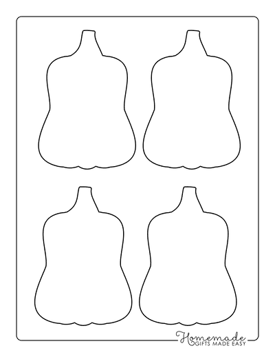 Pumpkin Outline 5 Small Blank