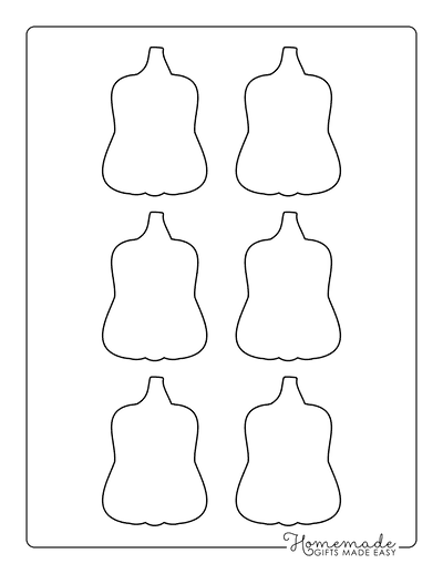 Pumpkin Outline 5 Xsmall Blank