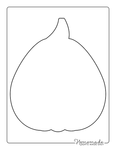 Pumpkin Outline 6 Large Blank